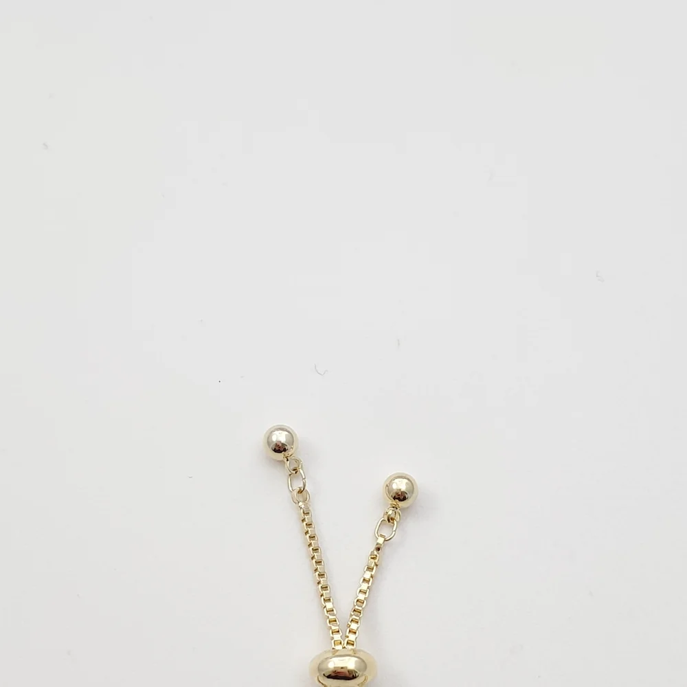 Gold Mini Rhinestone Adjustable Bracelet - Picture 5 of 6